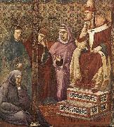 GIOTTO di Bondone St Francis Preaching before Honorius III oil painting
